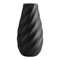 Vase en céramique noire avec motif torsadé