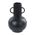 Vase noir en céramique avec poignées