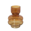 Vase en verre ambre à formes arrondies