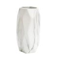 Vase en céramique imitation marbre blanc